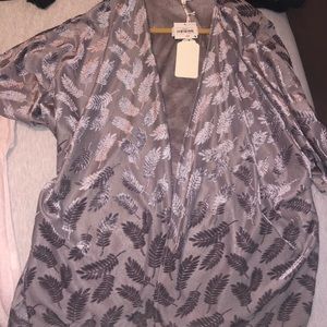 Lavendar Feathered Kimono